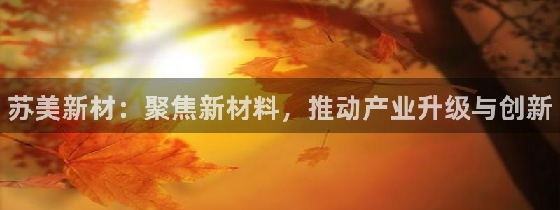 壹号app官方登录入口下载：苏美新材：聚焦新材料，推动产业升级与创新