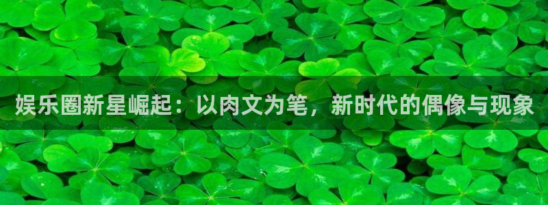 天富平台官网入口：娱乐圈新星崛起：以肉文为笔，新时代的偶像与现象